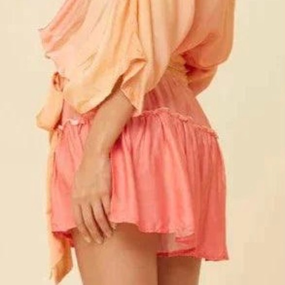 NWT Surf Gypsy Sunset Satin Shorts ONLY- ombré dip dye soft NO TOP INCLUDED - Picture 2 of 16
